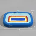 Lit griffoir ovale pour chat avec corde tressée colorée et jouet suspendu 61x40cm - Modèle renforcé, emballage individuel / Style ciel étoilé carré