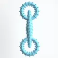 Jouet à mâcher pour chien bleu à picots, anneau de dentition en caoutchouc pour le jeu. - M / Bleu Gentleman