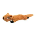 Brown plush dog squeak toy, durable chew toy for interactive pet training and teething. - Brown
