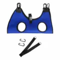 Set de hamac de toilettage pour animaux avec maille respirante, deux sangles et mousquetons. - Ensemble de 5 pièces bleu (petit)
