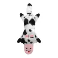 Cute cow plush pet dog toy squeaky interactive chew toy for small dogs and puppies - Black and White