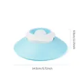 Jouet anti glouton pour chien chat forme OVNI en silicone anti basculement animal de compagnie - Nouveau tapis de léchage bleu avec balle blanche
