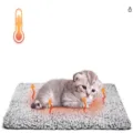 Petite coussin chauffant pour animal, couverture thermique polaire pour chat et chien confort. - Polaire de Coton / S : 50*40 cm / Gris antidérapant