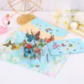 Exquisita tarjeta de felicitación desplegable 3D con coloridas mariposas y flores - Tarjeta de Mariposa 3D Con Sobre