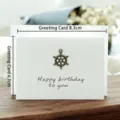 Detailed measurements of creative birthday card with bronze steering wheel charm - 305# Helm Charm Style (305#) / 8.3x6.1cm (With Envelope)