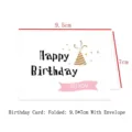 Birthday greeting card with envelope 9.5x7cm folded dimensions details - 370# Bronzing Text Style (370#) / 9.5x7cm Folded (With Envelope)