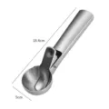 Professional stainless steel ice cream scoop with 5cm diameter and spring trigger - Brushed Silver / Ice Cream Spoon