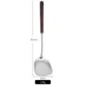 High-quality 304 stainless steel kitchen spatula with durable wooden handle, 38.3cm long - Spatula