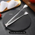 Pinza per asciugamani in acciaio inossidabile 20,3 cm argento per buffet - Colore naturale