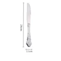 Coltello da bistecca in acciaio inossidabile goffrato stile europeo 304, lungo 24 cm - Coltello da Tavola / Colore naturale
