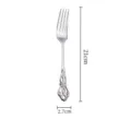 Forchetta barocca in acciaio inox 304 con elegante manico traforato, 21cm - Forchetta da Tavola / Colore naturale