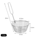 Edelstahl-Drahtsieb für Hot Pot mit Maßangaben und 78,5 g Gewicht für die Küche. - 304 Große Größe