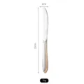 22cm stainless steel steak knife with double gold lines weighing 70g - Dinner Knife