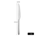 Stainless steel dinner knife with 23.5cm length and 112g weight specification - 23.5x2.1cm / Silver Dinner Knife