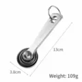 Professional 6-piece 304 stainless steel measuring spoon set, 13cm long and 109g weight - 6-Piece Measuring Spoon Set (White Box)