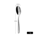Premium mirror polished 304 stainless steel dinner spoon measuring 20cm and weighing 74g - 20x3.9cm / Silver Dinner Spoon