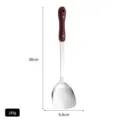 Roestvrijstalen spatel met houten handvat, afmetingen 38 cm lengte en 9,8 cm breedte - Spatel