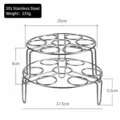 Double-layer stainless steel egg steamer rack with 17.5cm diameter base for cooking - 201 Stainless Steel Double Layer Rack