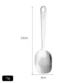 Cucchiaio da portata in acciaio inox da 22 cm, larghezza testa 6 cm e peso 79 g - Cucchiaio Pubblico (Colore Naturale)