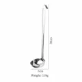 Robuster langstieliger Suppenlöffel aus Edelstahl mit Haken 30cm Länge 7cm Breite - 7cm (CZ-T2000)