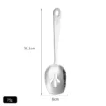 Cucchiaio da portata forato in acciaio inox, lunghezza 22,1 cm, larghezza 6 cm - Scolapasta Pubblico (Colore Naturale)