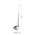 Langer Suppenlöffel aus Edelstahl mit Haken 38 cm Länge und 9 cm Durchmesser. - 9cm (CZ-T2000)