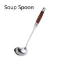 Schöpfkelle aus Edelstahl 304 mit edlem Palisandergriff, langlebiges Küchenutensil. - 304 Edelstahl Suppenlöffel / 1 Stück