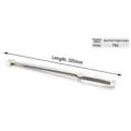 Extra long 305mm stainless steel raw fish tongs for buffet and kitchen use, 78g weight - Large (304 Stainless Steel)