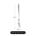Polished 304 stainless steel 2-tined fruit fork with 13cm length and 0.9cm width - 304 Mirror Polished Two-Prong Fork