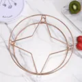 Edelstahl-Dampfgestell in Roségold mit vierzackigem Stern-Design - Roségold