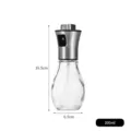 200ml glass and 304 stainless steel oil sprayer bottle for kitchen cooking and BBQ. - Pear Shaped Style (200ml) / Drum Shaped