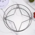 Kreatives Dämpfgestell aus Edelstahl mit vierzackigem Stern und hitzebeständiger Halter - Schwarz