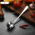 Professional stainless steel pasta server tool, 26.5cm long and 93g weight for kitchen use. - Pasta Server
