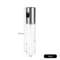 Professional 100ml stainless steel glass oil spray bottle with 18.3cm height and 4cm width - Cylindrical Style (100ml) / Straight Cylindrical