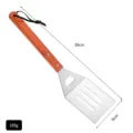 Multi-functional BBQ spatula with stainless steel blade and wooden handle, 39cm length. - Multipurpose Shovel