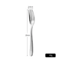High-quality 20cm 304 stainless steel dinner fork with mirrored finish weighing 60g - 20x2.6cm / Silver Dinner Fork