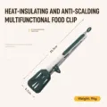 Green standing stainless steel food clip with heat-resistant PP head, 33.5cm length - 12 Inch / 3-Line Head / Dark Green