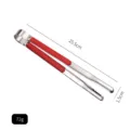 Hochwertige Grillzange aus Edelstahl mit rotem Kunststoffgriff, Länge 25,5 cm - 10 Zoll / Rot
