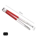 Hochwertige Grillzange aus Edelstahl mit rotem Kunststoffgriff, 29,5 cm Gesamtlänge - 12 Zoll / Rot