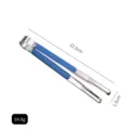 Durable stainless steel food tongs with blue plastic handle 22.5cm long and 1.5cm wide - 9 Inch / Dark Blue