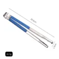 Professional stainless steel food tongs with blue plastic handle and 29.5cm length - 12 Inch / Dark Blue