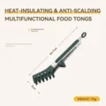 Dark green stainless steel kitchen tongs with teeth for serving pasta and salad - 9 Inch / Comb Type / Dark Green