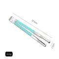 Stainless steel food tongs with light blue plastic handle, 22.5cm length - 9 Inch / Light Blue