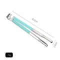 Professional stainless steel BBQ tongs with a light blue handle, 25.5cm length and 72g - 10" / Light Blue