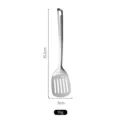 Espátula de cocina ranurada de acero inoxidable duradera longitud 35,2 cm ancho 8 cm - Espátula ranurada