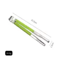 Stainless steel BBQ tongs with green anti-slip plastic handle grips, length 22.5cm - 9 Inch / Green