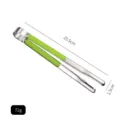 Stainless steel BBQ tong with green plastic handle, 25.5cm length. - 10" / Green
