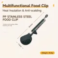Green stainless steel and PP food tong with standing base and hanging loop - 9 Inch / Semicircle Clip / Dark Green