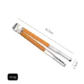 Stainless steel food tongs with orange non-slip handle for BBQ and buffet, 22.5cm - 9 Inch / Orange