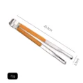 Stainless steel BBQ food tongs with orange grip handle, 25.5cm length, 72g weight. - 10" / Orange